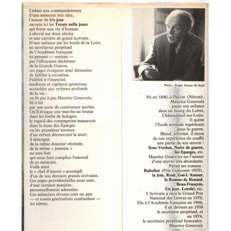 Trente mille jours, Maurice Genevoix, 1981 - biographies écrivains
