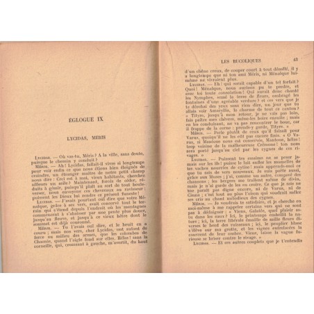 Les Bucoliques et les Géorgiques, Virgile, 1943 - poésie, littérature latine, Rome antique, Antiquité, manuels latin,