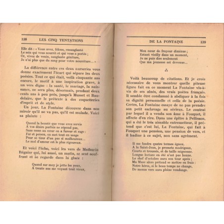 Les cinq tentations de La Fontaine, Jean Giraudoux, 1938 - Cinq conférences, essais, écrivains XXe siècle
