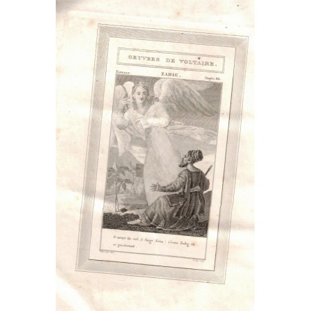 Œuvres de Voltaire tome 7, 1836, romans philosophiques, dialogues, commentaires sur Corneille - Littérature XVIIIe s, gravures,