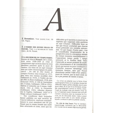 Dictionnaire Grandes œuvres de la littérature française, J.P. de Beaumarchais, In Extenso, 1998 - anthologie écrivains français