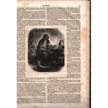 Le pirate, Walter Scott, fin XIXe siècle -  illustrateur Janet-Ange - écrivains écossais, roman historique, journaux populaires