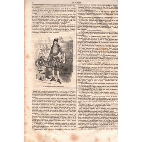 Le pirate, Walter Scott, fin XIXe siècle -  illustrateur Janet-Ange - écrivains écossais, roman historique, journaux populaires