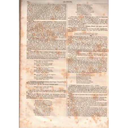 Le pirate, Walter Scott, fin XIXe siècle -  illustrateur Janet-Ange - écrivains écossais, roman historique, journaux populaires