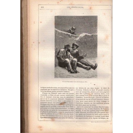 Les Misérables, édition 1865, grand format, 200 illustrations, Victor Hugo - illustrateurs Brion, romans XIXe siècle
