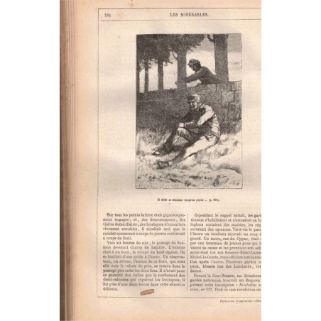 Les Misérables, édition 1865, grand format, 200 illustrations, Victor Hugo - illustrateurs Brion, romans XIXe siècle