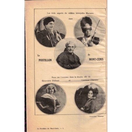 Film Pittaluga, Le postillon du Mont-Cenis, Charles Cluny, 1928 - cinéma bibliothèque, romans populaires, acteurs