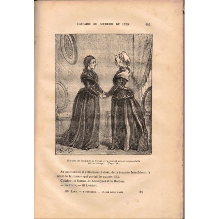 La Bréban ou L'affaire du Courrier de Lyon, Maurice Jogand 1885, 7 vol.- affaire criminelle, Directoire, romans populaires