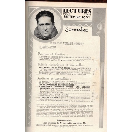 Lectures pour Tous, année 1931, vol.1, Exposition coloniale 1931, Empire colonial, voyages, actualités, journaux populaires,