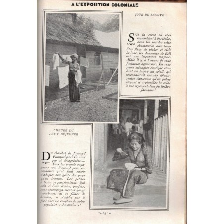 Lectures pour Tous, année 1931, vol.1, Exposition coloniale 1931, Empire colonial, voyages, actualités, journaux populaires,
