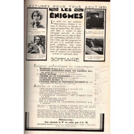 Lectures pour Tous, année 1931, vol.1, Exposition coloniale 1931, Empire colonial, voyages, actualités, journaux populaires,