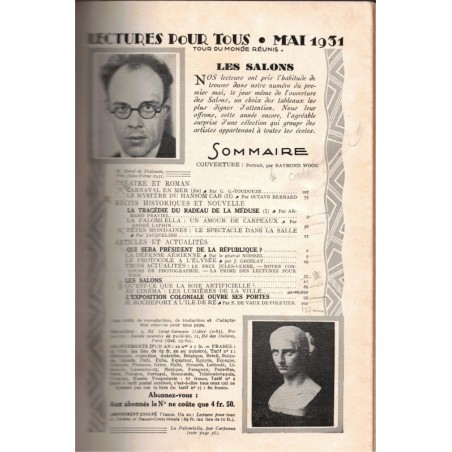 Lectures pour Tous, année 1931, vol.1, Exposition coloniale 1931, Empire colonial, voyages, actualités, journaux populaires,