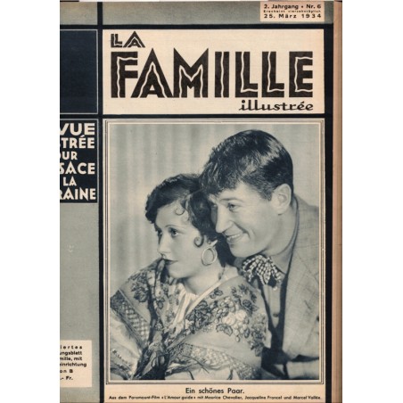 La Famille Illustrée 1934 T1, Illustrierten Famillienzeitschrift, revue illustrée Alsace Lorraine - journaux anciens, alsatiques