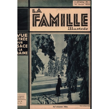 La Famille Illustrée 1934 T1, Illustrierten Famillienzeitschrift, revue illustrée Alsace Lorraine - journaux anciens, alsatiques