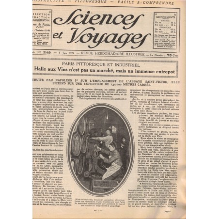 Sciences et Voyages année 1924 volume relié - revues scientifiques, ethnologie, industrie, tourisme,