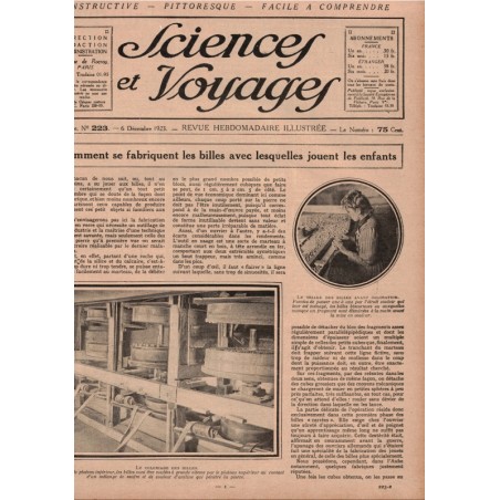 Sciences et Voyages année 1923 et Almanach Scientifique 1924 - revues scientifiques, ethnologie, industrie, tourisme,