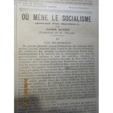 L'Ouvrier, journal illustré année 1905 - 906 - journaux populaires, 1900, voyages, sciences, actualités,