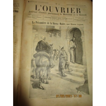 L'Ouvrier, journal illustré année 1905 - 906 - journaux populaires, 1900, voyages, sciences, actualités,