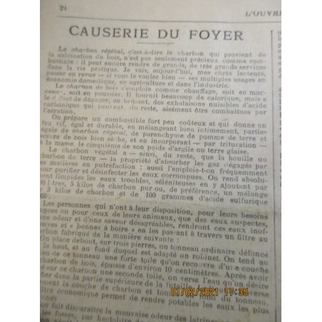 L'Ouvrier, journal illustré année 1905 - 906 - journaux populaires, 1900, voyages, sciences, actualités,