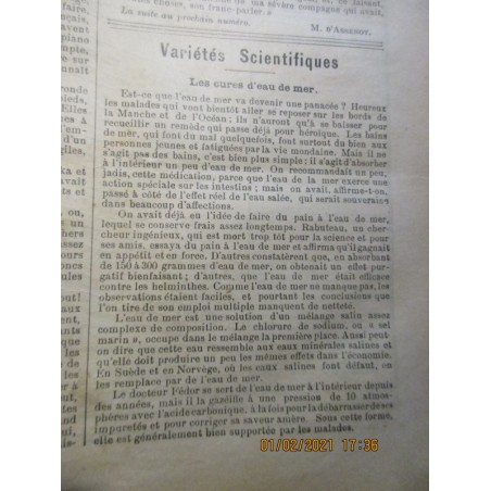 L'Ouvrier, journal illustré année 1905 - 906 - journaux populaires, 1900, voyages, sciences, actualités,