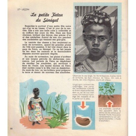 Découvrons le monde, Géographie cours élémentaire, 1955 - manuels de géographie, livres d'image, France de 1955