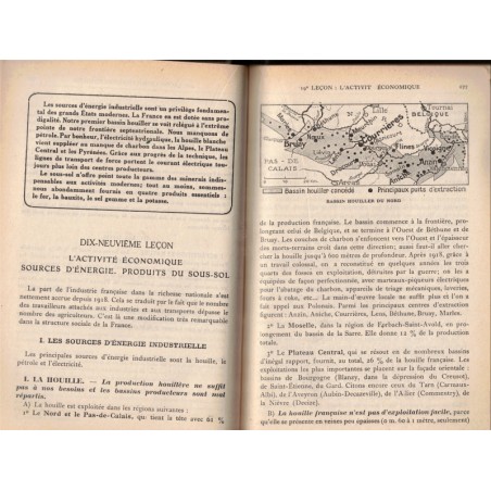 France métropolitaine et France d'Outre-Mer, Géographie 3e, Boucau, Brunhes, 1946 - manuels de géographie,