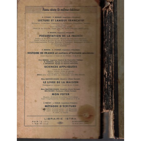 Histoire de France et notions d'Histoire Ancienne, Desseige, classe de fin d'études, Lyonnet et Blanc, 1947 - manuels d'histoire