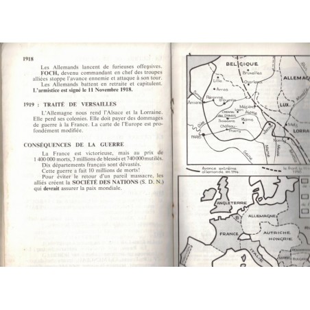 Mon cahier d'histoire cours moyen, de 1789 à nos jours, Dancre, 1965 - manuels d'histoire