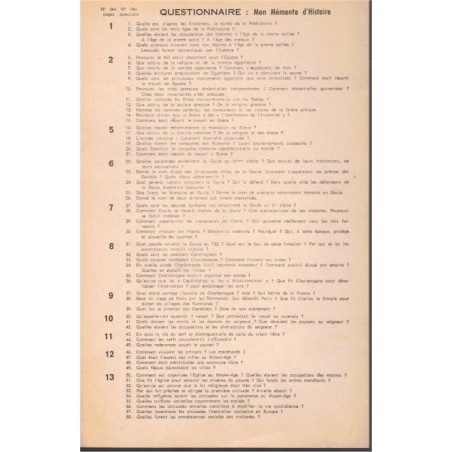 Mon mémento d'histoire des origines à nos jours, cours de fin d'études primaires, , Anscombre, 1968 - manuels d'histoire
