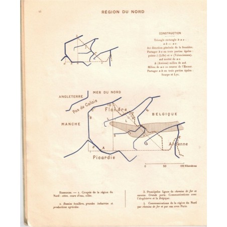 Cahier de cartographie, France & pays d'expression française, Fraysse, 1964 - manuels géographie