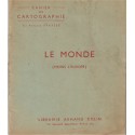 Cahier de cartographie, Le Monde, moins l'Europe, Fraysse, 1964 - manuels géographie