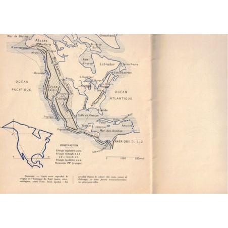 Cahier de cartographie, Le Monde, moins l'Europe, Fraysse, 1964 - manuels géographie