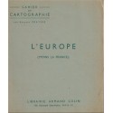 Cahier de cartographie, L'Europe, moins la France, Fraysse, 1949 - manuels géographie