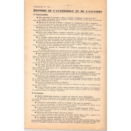 Tableaux d'histoire école primaire, commentaires, 1950/1960, Maison des Instituteurs - manuels d'histoire, livre du maître,