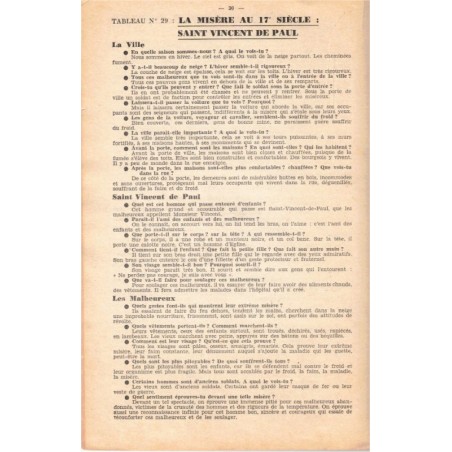 Tableaux d'histoire, commentaires, école primaire, 1950/1960, Maison des Instituteurs - manuels histoires