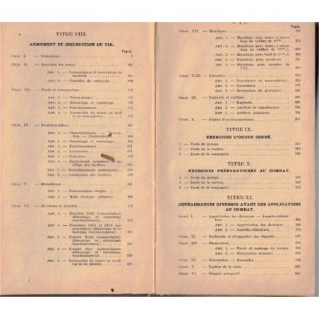 Manuel du gradé d'infanterie, Ministère de la guerre, 1931 - armement, instruction militaire