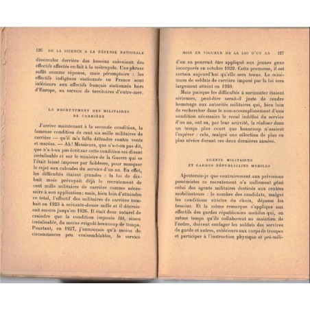 De la science à la Défense Nationale, paul Painlevé, 1931 - dédicacé
