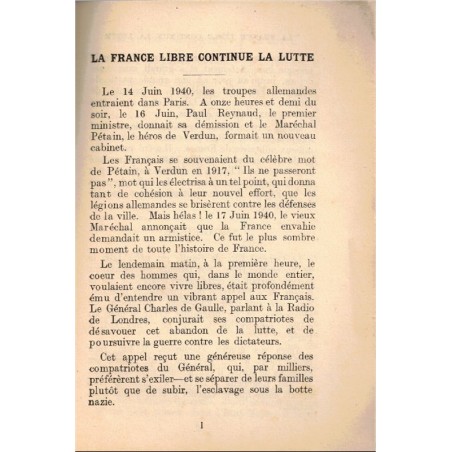 La France libre continue la lutte, 1941/42 - 2e guerre mondiale, Résistance, propagande, De Gaulle, Londres