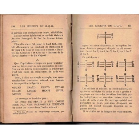 Les secrets du G.Q.G. grand quartier général, Robert Boucard - espionnage guerre 1914-1918, guerre secrète