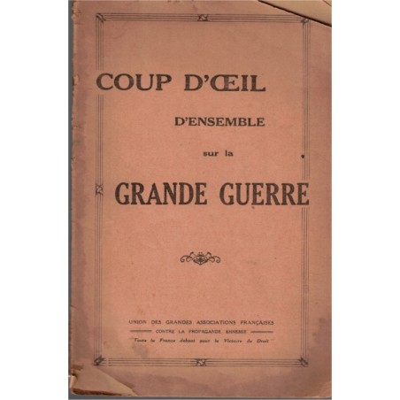Coup d'oeil d'ensemble sur la Grande Guerre, Associations contre la propagande ennemie, 1919 - guerre 1914-1918