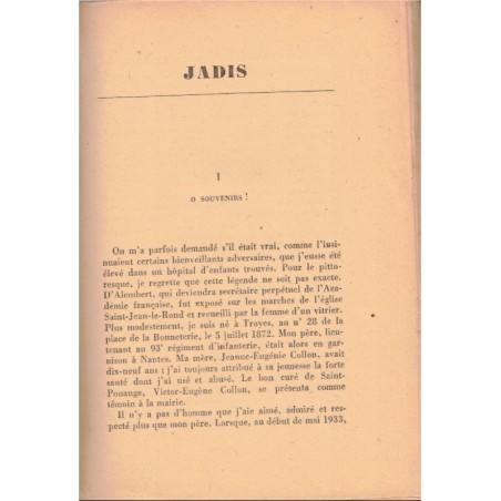 Jadis, avant la première guerre mondiale, Edouard Herriot, 1948 - guerre 1914 1918, politique, biographies