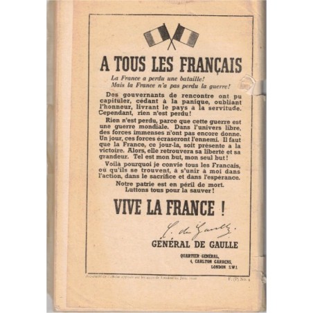 Appels et discours du Général de Gaulle, 1944 - 2e guerre mondiale, Résistance, politique