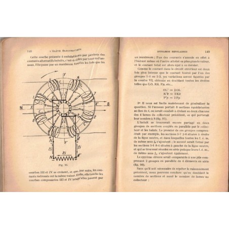 L'élève électricien, générateurs, Néré, 1936 - manuels techniques, électricité