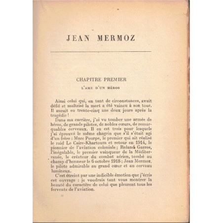 Jean Mermoz, Jacques Mortane, 1937 - biographies héros aviation