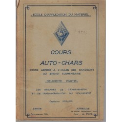 Cours auto-chars, école...