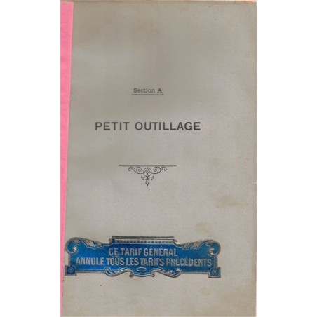 Catalogue Petit outillage, instruments de mesure, appareils de levage, Alfred Schütte, 1912 - techniques machines outils