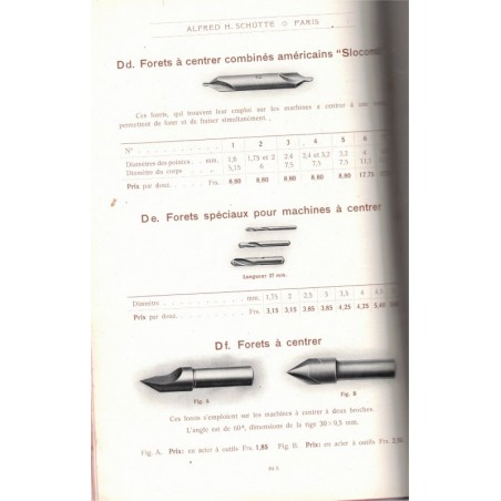 Catalogue Petit outillage, instruments de mesure, appareils de levage, Alfred Schütte, 1912 - techniques machines outils