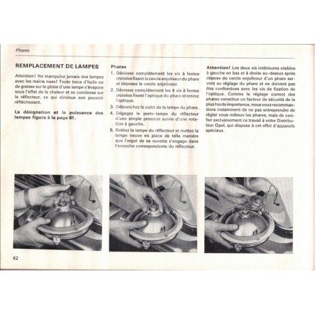 Manuel d'entretien Opel Kadett Olympia 1970 - automobiles 1970, mécanique, techniques