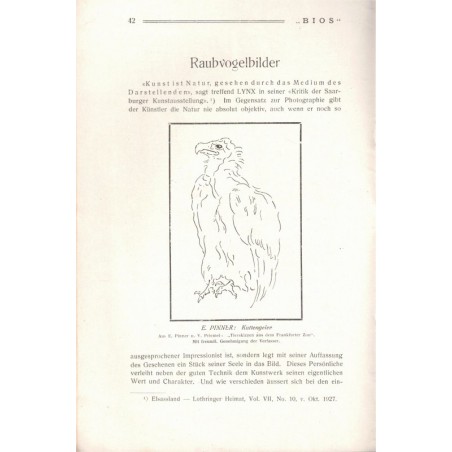 Bios n°2 1927, revue des sciences naturelles, Monatsschrift für Angewandte Naturwissenschaftern - alsatiques, nature, Natur