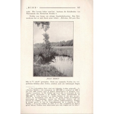 Bios n°4 1927, revue des sciences naturelles, Monatsschrift für Angewandte Naturwissenschaftern - alsatiques, animaux, Natur